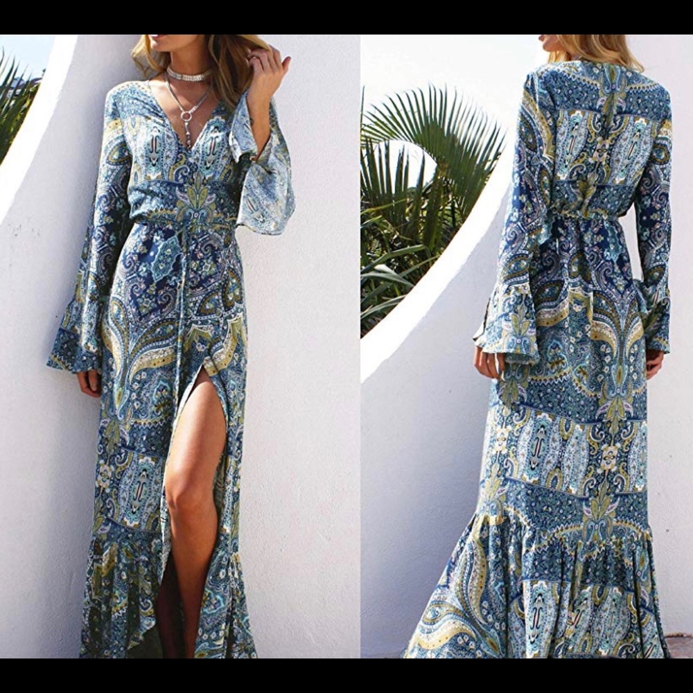 Multi-color Long Maxi Dress Size XL